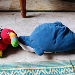 Elephant And Dolphin Soft Toy