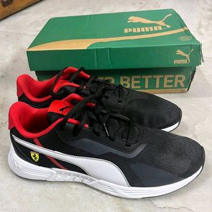 PUMA BLACK SCUDERIA FERRARI SHOES UK-8