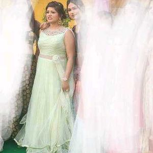 Heavy Flared Can Dress Wedding Gown Lengha