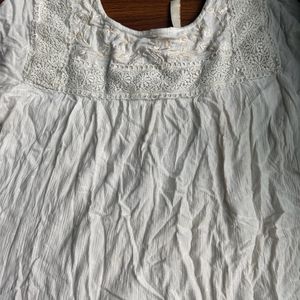 White Pattern Top