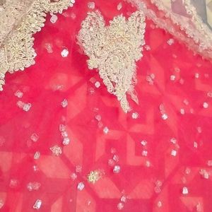 Bridal Net Lehenga With Heavy Dupatta