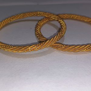 Golden Bangles | 2bangles Set For Womens Designed