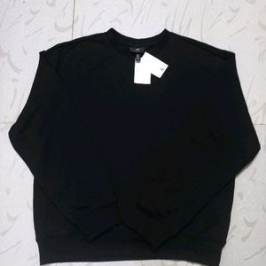 h&m oversized sweatshirt two black/green