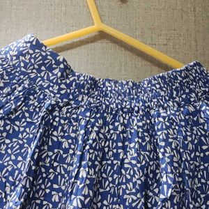 Blue Short Skirt (Elastic Belt)