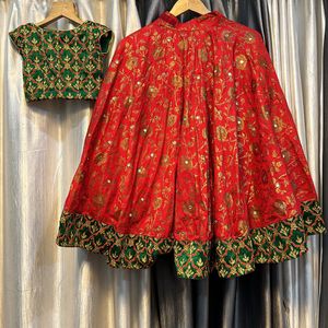 Full Embroidery Lahenga For Baby