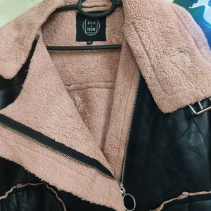 Faux Fur Leather Jacket