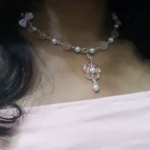 Pink Flower Asthetic Necklace