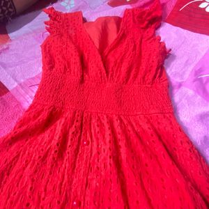 Red Flare Dress