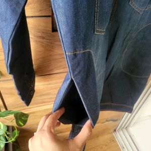 Denim One Peice Or Dress With 2 Pockets