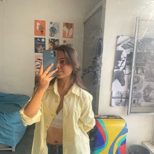 Yellow And White Shirt