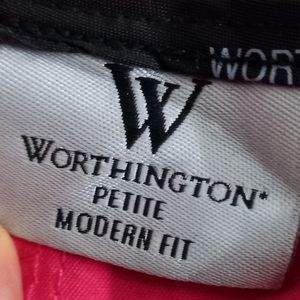 Worthington Pink Coloured Capri with Pocket