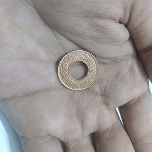 "(Old Round Shape Cut Indian Coin 1945)"