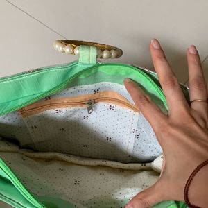 Ethnic Bag With Pearl Hand