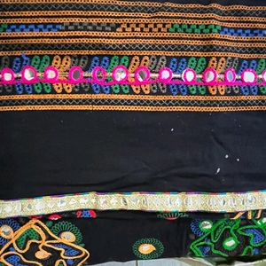 Black embroidery dupatta