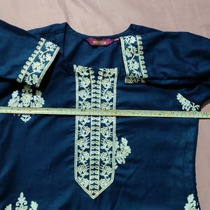 GoSriki : Blue Suit With Pant & Dupatta