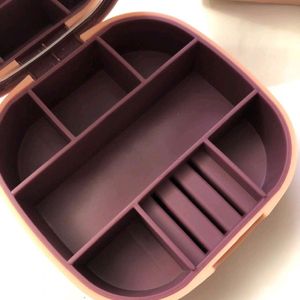 Mini Jewellery Box With Mirror - Pink