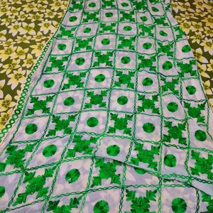 New Dupatta Green Colour Embroidery