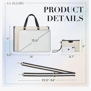 LA ELLORE Missni Tote Bag Canvas Laptop Ba