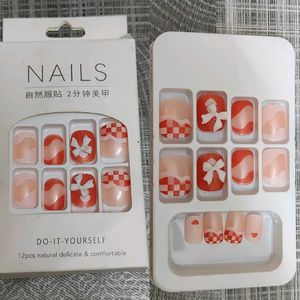 Korean Coquette Nail Tips