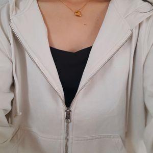 H&M White Jacket Hoodie For Women