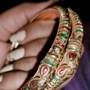 Gold Plated Multicoloured Bangles