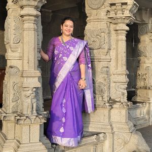 Lavender CHANDERI SAREE