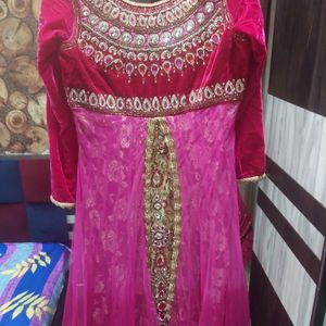 very beautiful elegant look heavy gown party wear