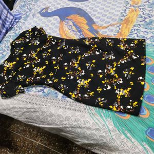 Vintage Floral Korean Dress And Pants Set Imported