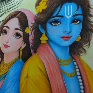 Radha Krishna Drawing