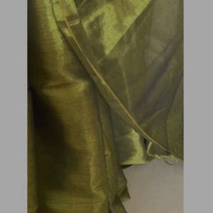 Devine Golden Green Saree ✨️