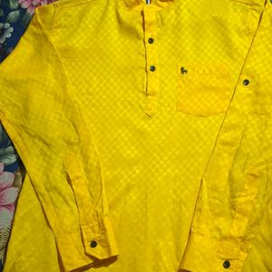 Totally New Shining Yellow Kurta Shirt