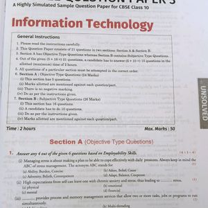 Information Technology Code 402 For Class 10