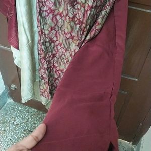 Maroon Kurti Set With Dupatta. ❤️