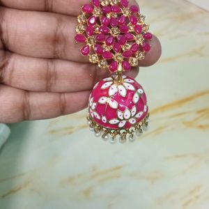 Stone Tree Meenakari Jhumka For Girl & Woman