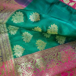 Brand New 2 Color Pure Banarasi Silk Saree