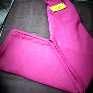 Dark Pink Colour Cotrise Pant