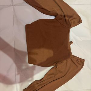 Brown SSS Top.