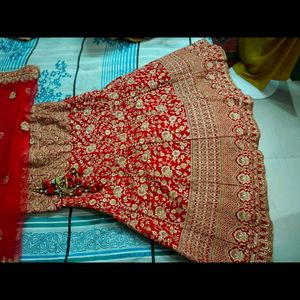 Red Velvet Lehenga