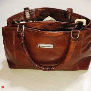 Genuine leather hand bag