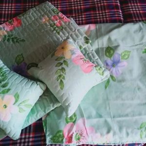 Double Bedsheet With Pillow Covers