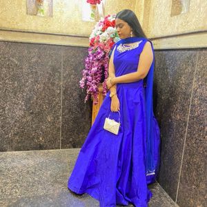 ROYAL BLUE ETHNIC GOWN