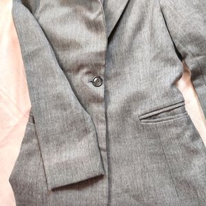Women's Grey Fitted Blazer
