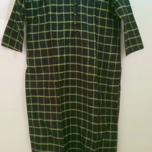 Black Check Pattern Kurti