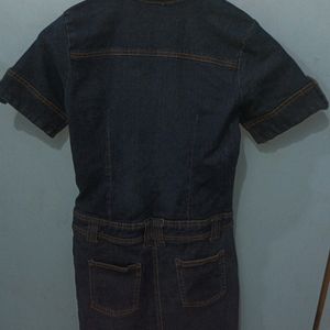 Denim Dress with Pockets