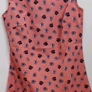 Peach Phone Print Top