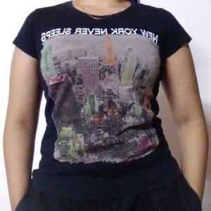 Black Printed T-shirt