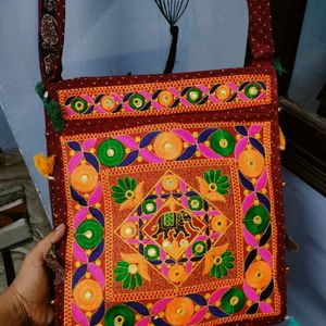 Rajasthani Beautiful Shoulder Bag Nd Big Space 2 P