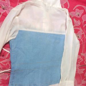 ARJ Fashion Women Solid Casual Light Blue Shirt