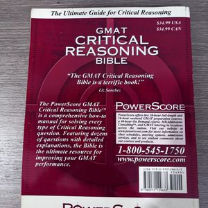 GMAT Critical Reasoning Book By Powerscore