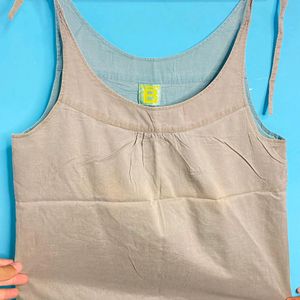 Grey Plain Cami Cotton Top